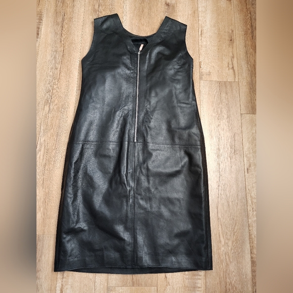 Escada Buttery Soft Leather Suede Embroidered Knee Length Dress Vest Size 44 L - Picture 10 of 12